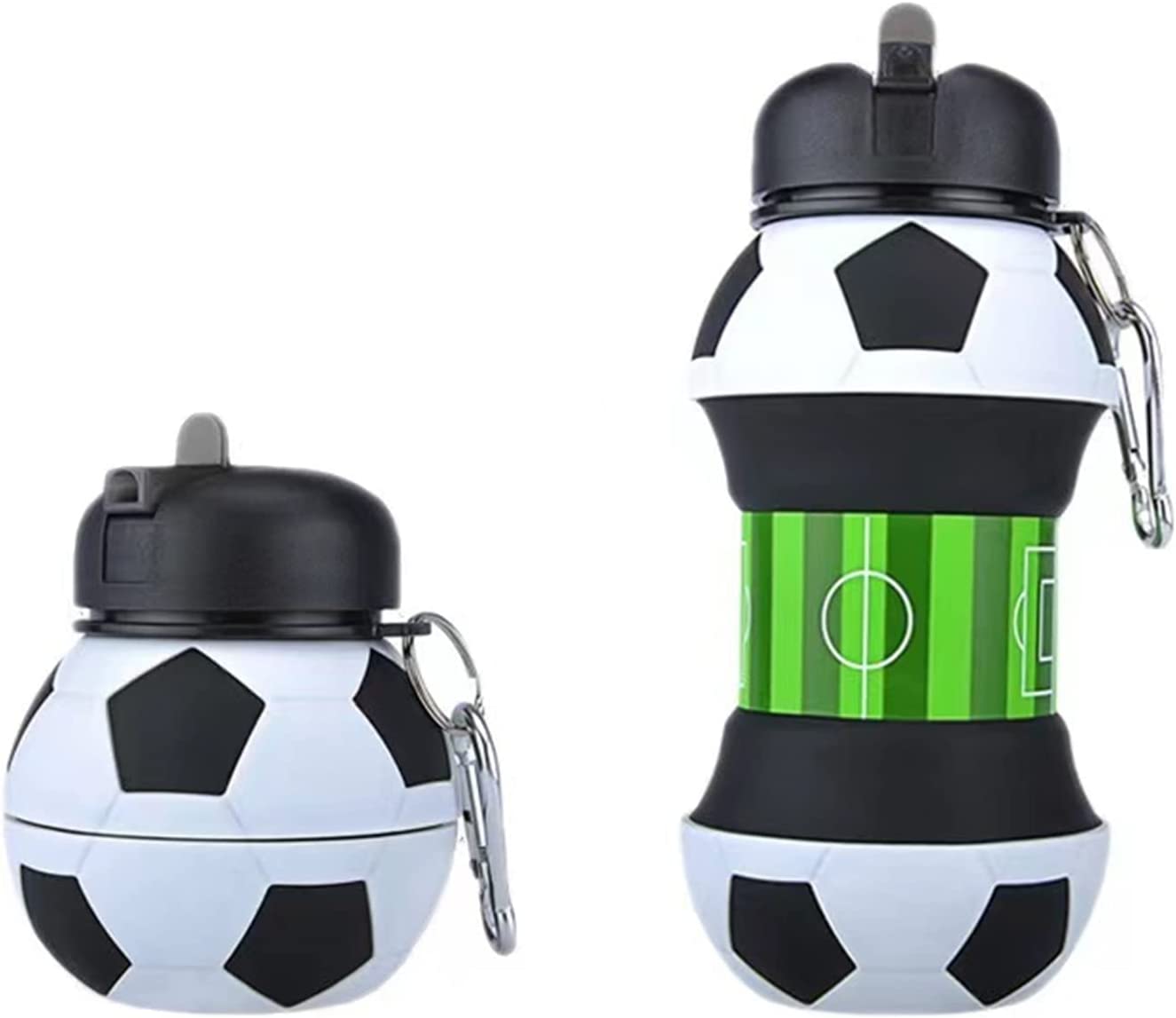 Swirl silicone soccer ball bottle